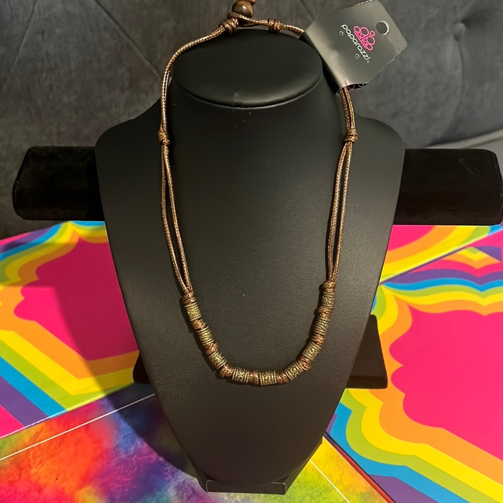 Paparazzi Pirate First Class Brown Urban Necklace, Unisex